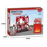Early Educational Magnetic Construction Block Toys Fire Control Theme Magnetic Tiles Assembled Magnetic Toy